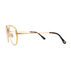 Tom Ford // Men's // FT5800-B/O Aviator Optical Glasses // Gold + Clear Demo Lenses