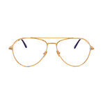 Tom Ford // Men's // FT5800-B/O Aviator Optical Glasses // Gold + Clear Demo Lenses