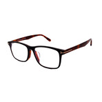 Tom Ford // Men's // FT5752-F-B/V-005 Square Optical Glasses // Black + Clear Demo Lenses