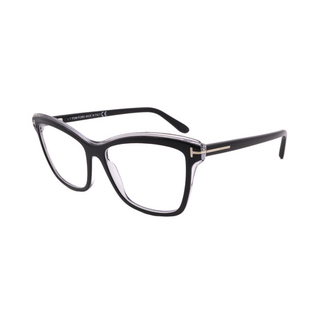 Tom Ford // Men's // FT5619-B/V-001 Cat-Eye Optical Glasses // Black + Clear Demo Lenses