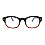 Tom Ford // Men's // FT5808-B/V-005 Square Optical Glasses // Black Havana + Clear Demo Lenses