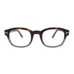 Tom Ford // Men's // FT5808-B/V-055 Square Optical Glasses // Havana Grey + Clear Demo Lenses