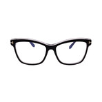 Tom Ford // Men's // FT5619-B/V-001 Cat-Eye Optical Glasses // Black + Clear Demo Lenses