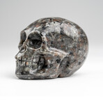 Genuine Polished Rhyolite Skull Carving // 132.2 g