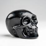 Genuine Polished Obsidian Skull Carving // 111 g