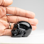 Genuine Polished Obsidian Skull Carving // 111 g