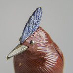 Genuine Polished Hand Carved Bird on a Quartz Crystal Cluster Matrix // 1.4lbs