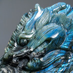 Genuine Polished Labradorite Hand Carved Dragon // 1.9 lbs