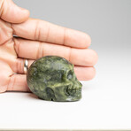 Genuine Polished Jade Skull Carving // 122.1 g