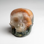 Genuine Polished Bloodstone Skull Carving // 136.9 g