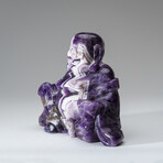 Genuine Polished Chevron Amethyst Buddha Carving // 1.75 lbs