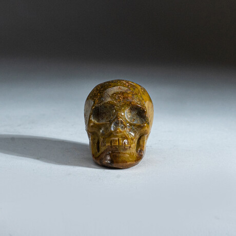 Genuine Polished Jasper Skull Carving  // 117.8  g