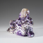 Genuine Polished Chevron Amethyst Buddha Carving // 1.6 lbs