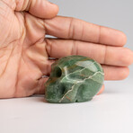 Genuine Polished Green Aventurine Skull Carving // 134.5 g