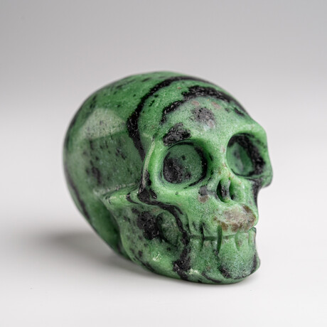 Genuine Polished Zoisite Skull Carving // 153.2 g