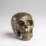 Genuine Polished Pyrite Skull Carving // 208.8 g