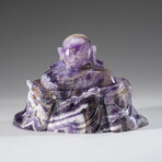 Genuine Polished Chevron Amethyst Buddha Carving // 1.6 lbs