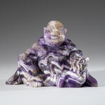 Genuine Polished Chevron Amethyst Buddha Carving // 1.6 lbs