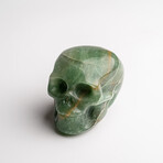 Genuine Polished Green Aventurine Skull Carving // 134.5 g