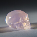 Genuine Polished Rose Quartz Skull Carving // 25 g