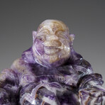 Genuine Polished Chevron Amethyst Buddha Carving // 1.6 lbs