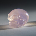 Genuine Polished Rose Quartz Skull Carving // 25 g