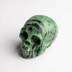 Genuine Polished Zoisite Skull Carving // 153.2 g