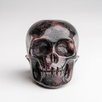 Genuine Polished Garnet and Biotite Skull Carving // 141.1 g