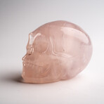 Genuine Polished Rose Quartz Skull Carving // 120 g