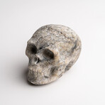 Genuine Polished Alabaster Skull Carving // 123.8 g