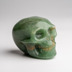 Genuine Polished Green Aventurine Skull Carving // 134.5 g