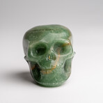 Genuine Polished Green Aventurine Skull Carving // 134.5 g