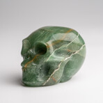 Genuine Polished Green Aventurine Skull Carving // 134.5 g