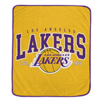 Vintage Arch Block Blanket // Los Angeles Lakers