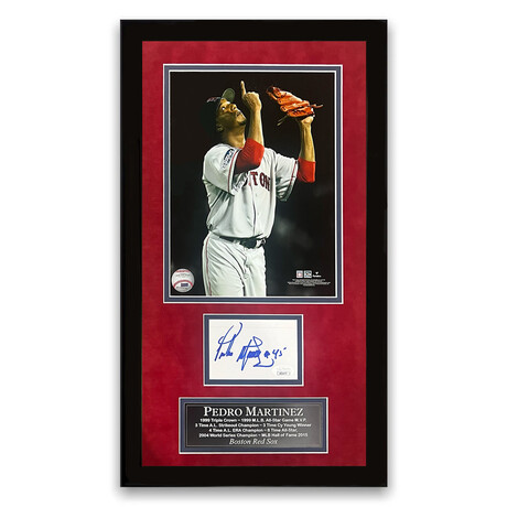 Pedro Martinez // Boston Red Sox // Autographed Cut + Framed