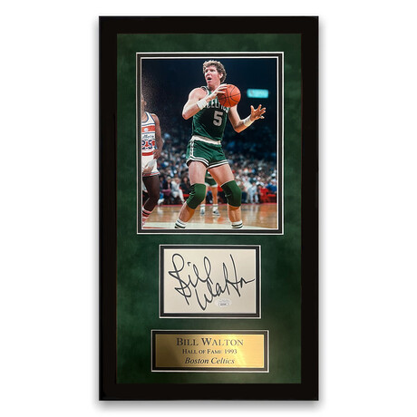 Bill Walton // Boston Celtics // Autographed Cut + Framed