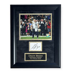 Drew Brees // New Orleans Saints // Autographed Cut + Framed