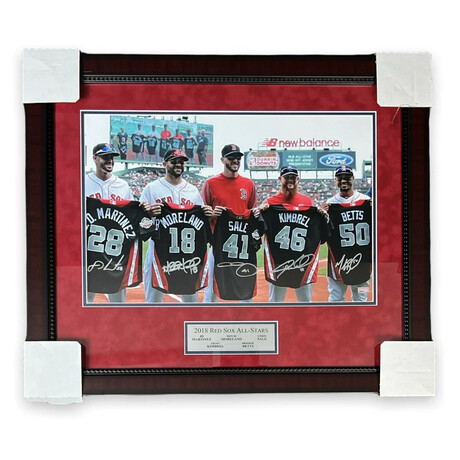 2018 Boston Red Sox All Stars // Chris Sale, Craig Kimbrel, Mookie Betts, JD Martinez & Mitch Moreland // Autographed Photograph + Framed