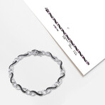 1/4ct TW Black Diamond Infinity Link Bracelet // Sterling Silver with Black Rhodium // 7 in