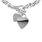 Heart Charm Bracelet // 7.5 in (Sterling Silver)