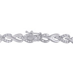 1ct TW Diamond "Y" Link Bracelet // Sterling Silver // 7 in