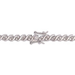 1ct TW Diamond S Link Tennis Bracelet // 7.25 in (Sterling Silver)