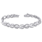 1ct TW Diamond "Y" Link Bracelet // Sterling Silver // 7 in