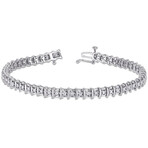 1ct TW Diamond Tennis Bracelet // Sterling Silver // 7.25 in