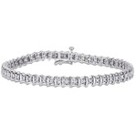 1ct TW Diamond Tennis Bracelet // Sterling Silver // 7.25 in