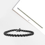 1ct TW Black Diamond Tennis Bracelet // Black Rhodium Plated Sterling Silver // 7.25 in