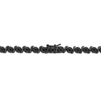 1ct TW Black Diamond Tennis Bracelet // Black Rhodium Plated Sterling Silver // 7.25 in