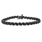 1ct TW Black Diamond Tennis Bracelet // Black Rhodium Plated Sterling Silver // 7.25 in