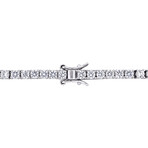 8 1/4ct Created White Sapphire Tennis Bracelet // Sterling Silver // 7 in