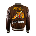 Top Gun® "Wildcats" Varsity Jacket // Brown (2XL)